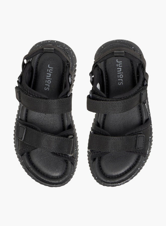 جونيورز صنادل أولاد بحزام سادة بإغلاق لاصق - Image 1