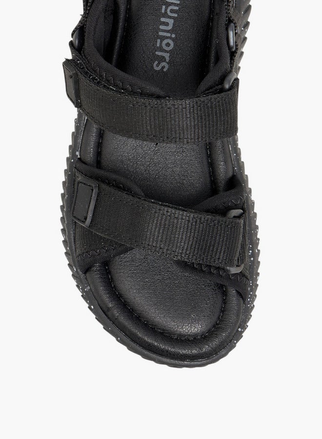 جونيورز صنادل أولاد بحزام سادة بإغلاق لاصق - Image 3