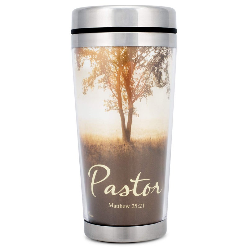 Pastor Nature Scene 16 Oz Stainless Steel Insulated Travel Mug with Lid