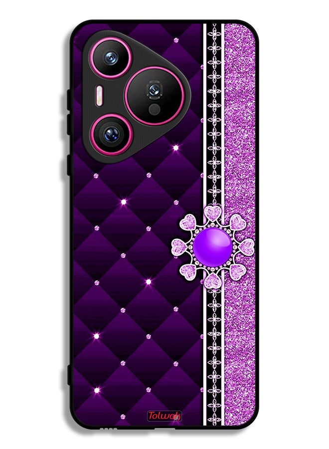 Tolwak Huawei Pura 70 Protective Case Cover Glitter Hearts - Image 1