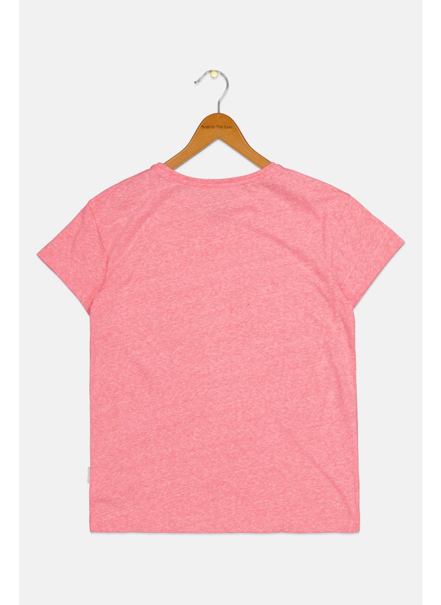 CONVERSE - Kids Girl Sportswear Short Sleeve Outdoor T-Shirt, Pink Combo - Image 1