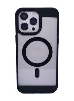 Magnetic transparent iPhone 15 Pro Max case supports MagSafe charging  for iPhone 15 Pro Max - Black