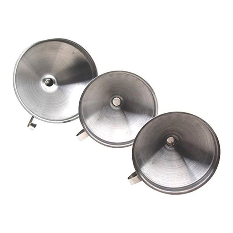 klarako 3 piece set Metal Canning Liquid Mason Funnel Table Funnels Stainless Kitchen Craft Filling Jar for Lab Steel - Image 2