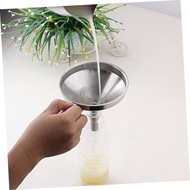 klarako 3 piece set Metal Canning Liquid Mason Funnel Table Funnels Stainless Kitchen Craft Filling Jar for Lab Steel - Image 5