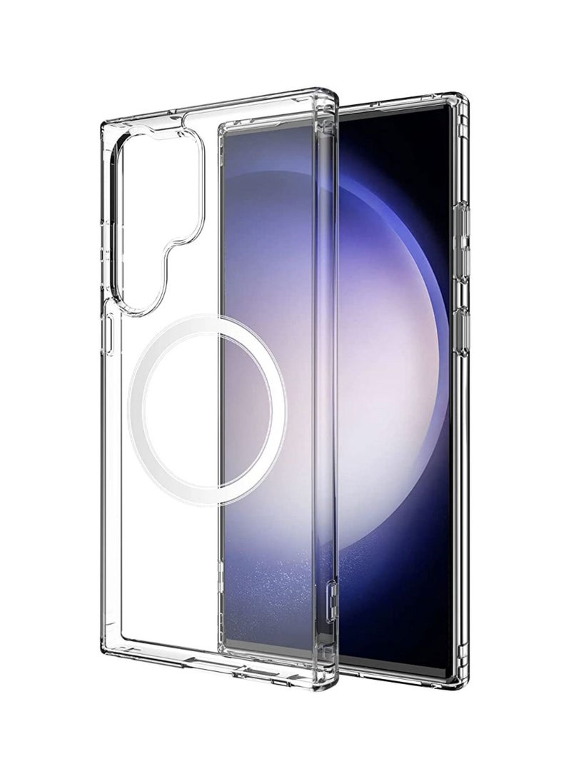 NIBEMINENT Magnetic Clear Phone Case for Samsung Galaxy S23 Ultra - Image 1