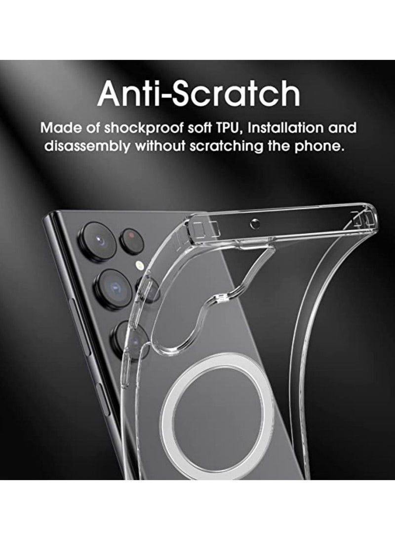 NIBEMINENT Magnetic Clear Phone Case for Samsung Galaxy S23 Ultra - Image 5