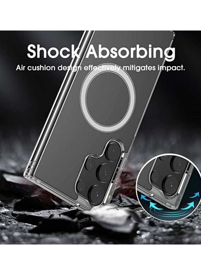 NIBEMINENT Magnetic Clear Phone Case for Samsung Galaxy S23 Ultra - Image 4