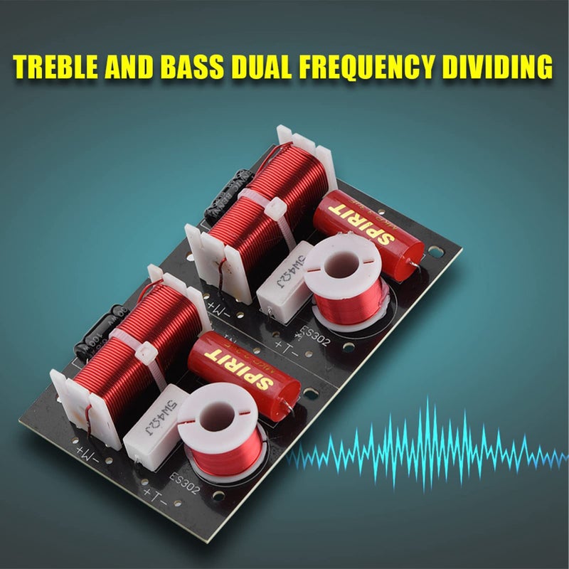 2 Way Crossover Filter 2Pcs Hi Fi Audio Frequency Divider DIY Speaker Module - Image 3