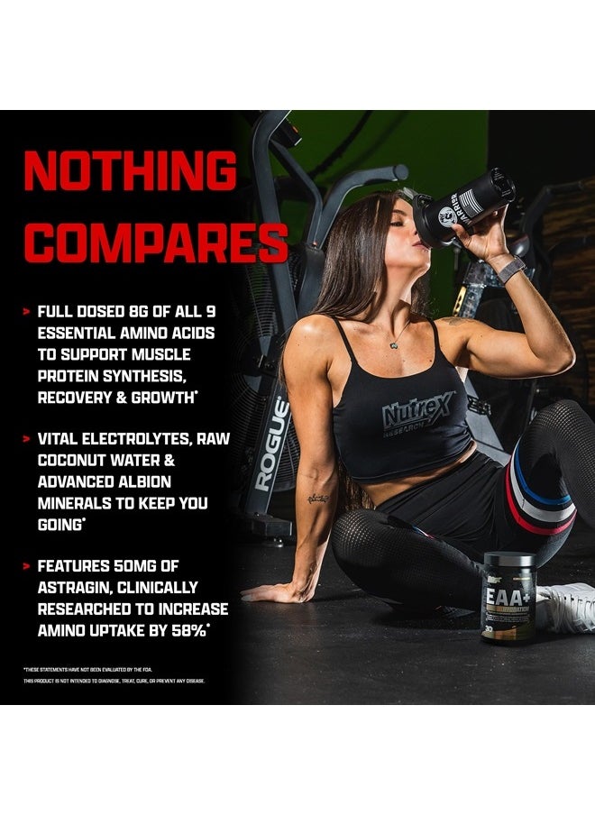 Nutrex Research EAA Hydration | EAAs + BCAA Powder | Muscle Recovery, Strength, Muscle Building, Endurance | 8G Essential Amino Acids + Electrolytes | Strawberry Watermelon 30 Serving  - Image 4