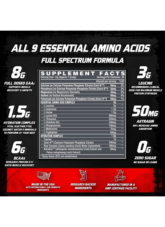 Nutrex Research EAA Hydration | EAAs + BCAA Powder | Muscle Recovery, Strength, Muscle Building, Endurance | 8G Essential Amino Acids + Electrolytes | Strawberry Watermelon 30 Serving  - Image 2
