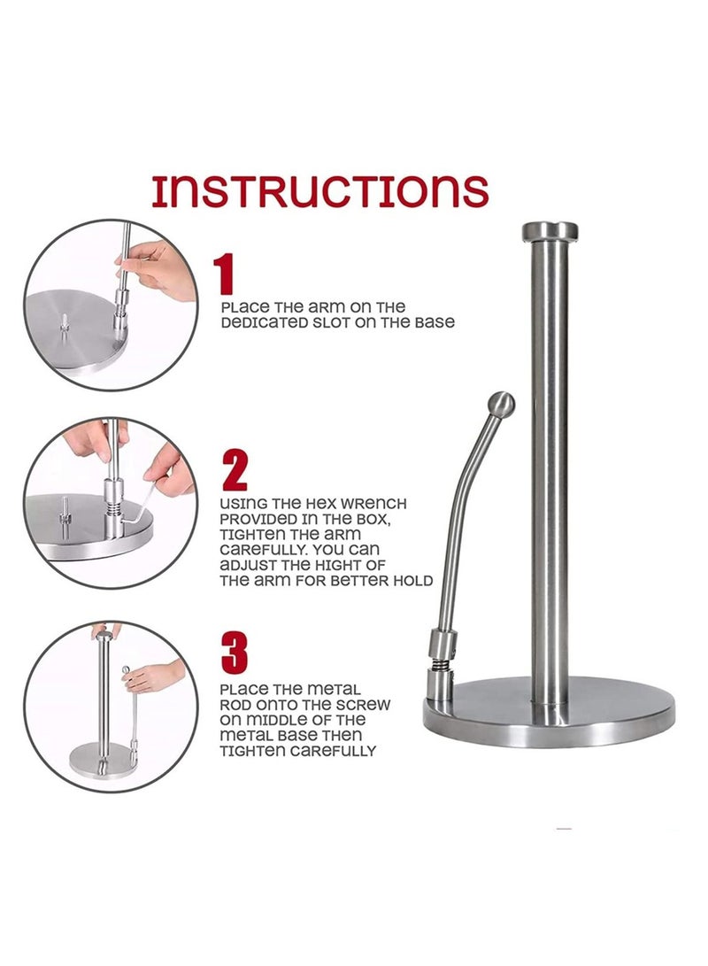 Die-Cast Metal Paper Towel Holder  Standing Paper Towel Holder Hotel Napkin Rack - Image 4