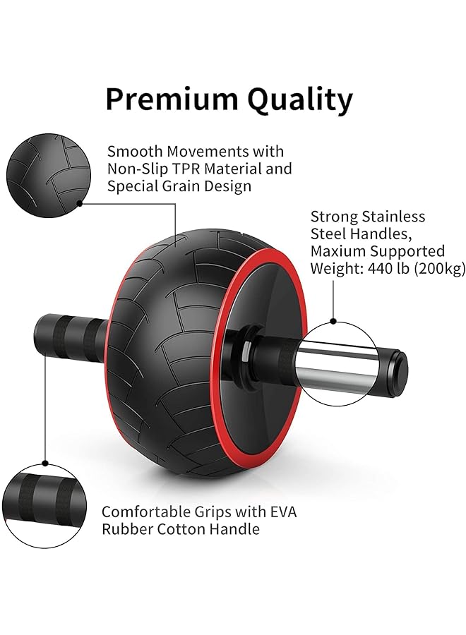 X spring Ab Roller Wheel Ab Roller for Abs Workout Ab Wheel Roller for Core Workout Ab Exercise Equipment for Home Gym Ab Workout Equipment with Kneepad Men and Women Rounded edges Non slip - Image 2