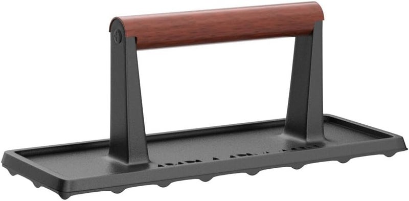 Bellemain Bacon Press Rectangle | Heavy-Duty Cast Iron Grill Press for Perfectly Seared Bacon, Steak & Sandwiches | Equalized Weight Distribution - Image 4