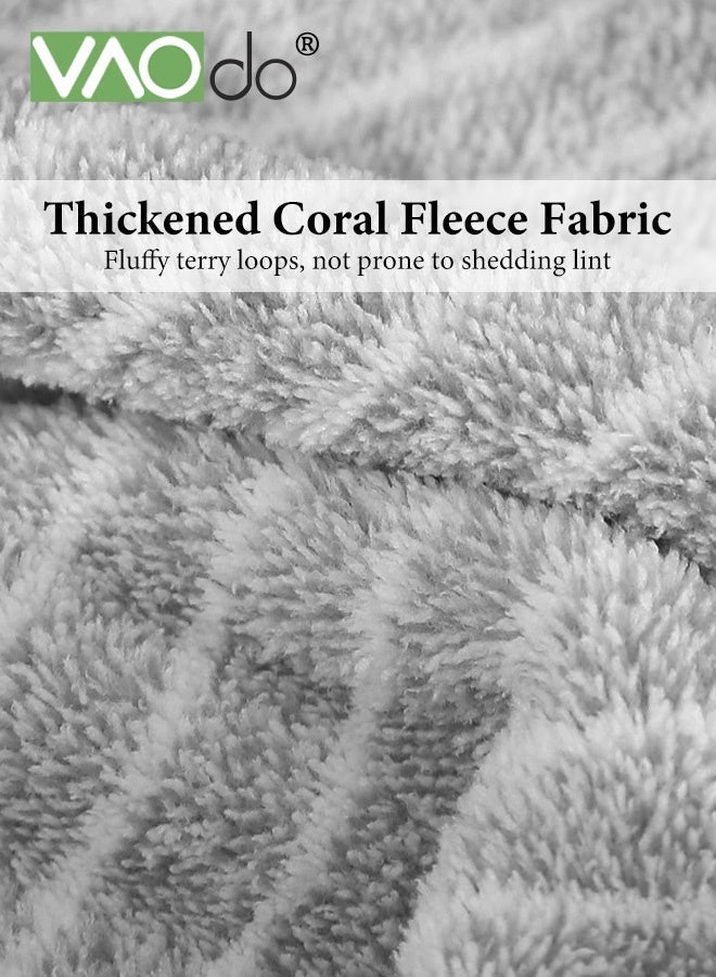 فاو دو مجموعة من 2 قطعة من مناشف الحمام، منشفة حمام خفيفة الوزن منسوجة بحياكة كابل، منشفة فائقة النعومة وذات قدرة امتصاص عالية 35*75 سم ومنشفة حمام 70*140 سم - Image 4