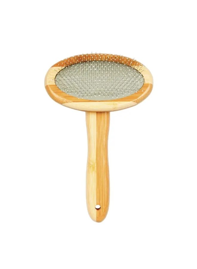 Duvo Plus Large Eco-Friendly Bamboo Slicker Brush for Pets , 1 pcs - Image 1