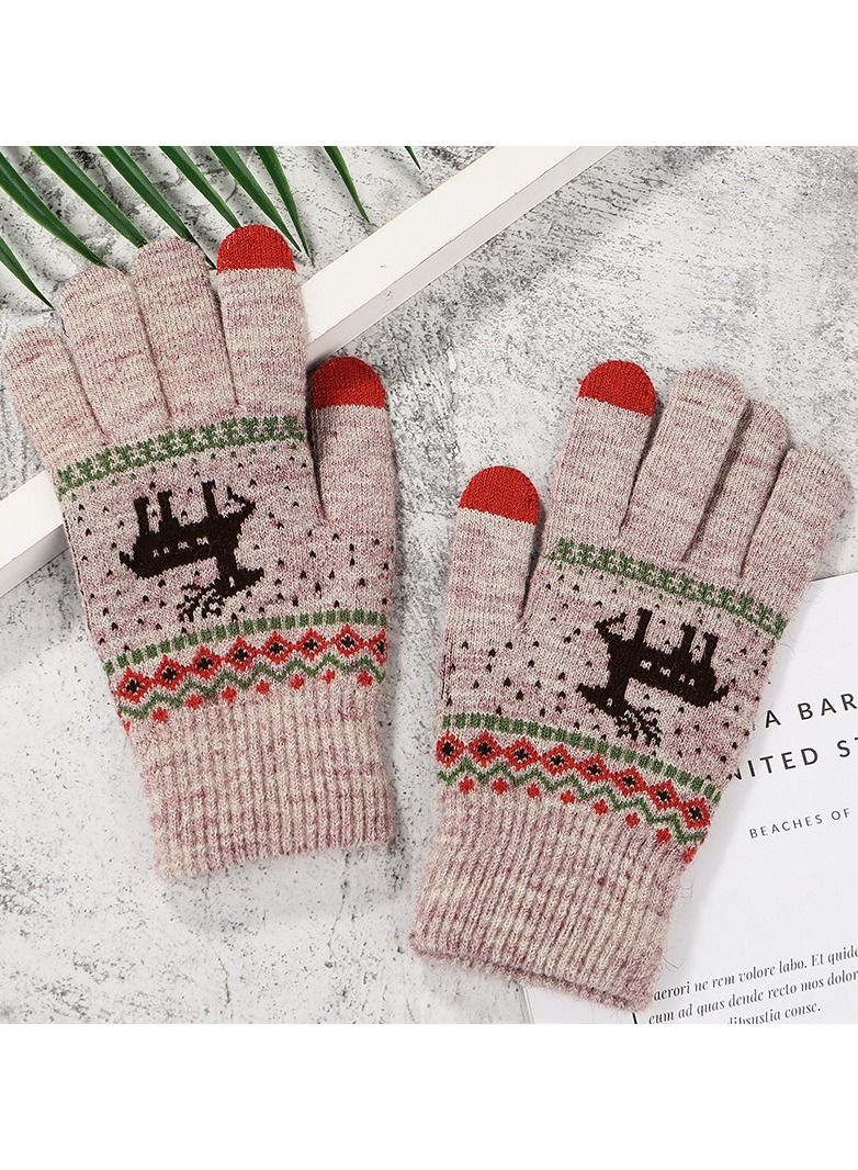 Loquat Solid Knit Gloves 
