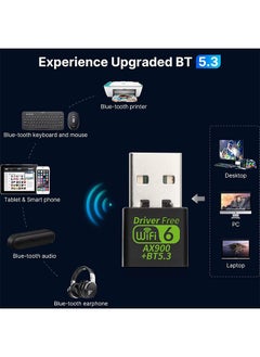 X-level Bluetooth Wireless USB WiFi Adapter, Mini WiFi 6 USB Adapter Dual Band 5GHz 600Mbps + 2.4GHz 286Mbps,USB Wireless Adapter for Desktop PC Laptop,Support Windows 11/10/7  - Image 5
