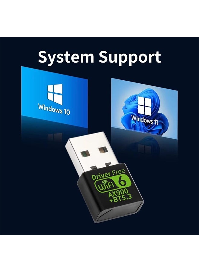 X-level - Bluetooth Wireless USB WiFi Adapter, Mini WiFi 6 USB Adapter Dual Band 5GHz 600Mbps + 2.4GHz 286Mbps,USB Wireless Adapter for Desktop PC Laptop,Support Windows 11/10/7 - Image 1