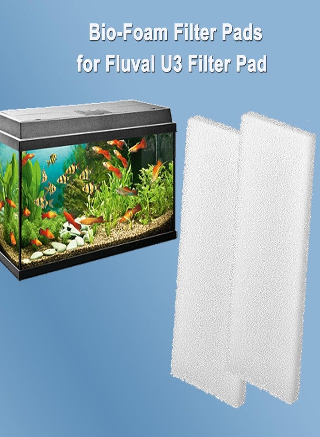 Qzbhct 12 Pcs Foam Filter Pads Compatible with Fluval U3 Canister Filter Aquarium Bio Sponge Replacement - Image 2