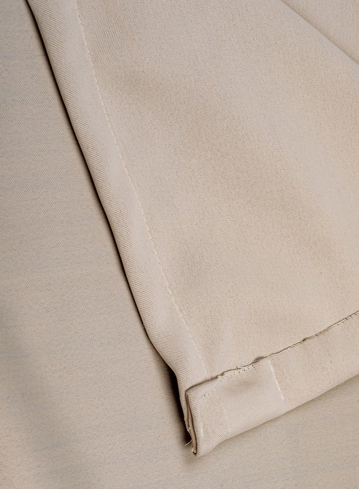 كيرتنز رودز كيرتنز آند رودز ستارة بلاك أوت إسباني مودل فلافي - قماش عازل للحرارة ومعتم للغرفة - شريط رأس ذكي متعدد الطرق لثلاثة خيارات تعليق (عرض 300 سم × طول 280 سم، كافيه) - Image 3