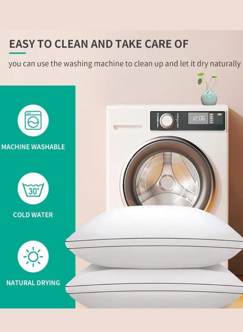 Blueberry Double Black Piping  Pillow Cotton 50x70cm Made in Uae - Image 5