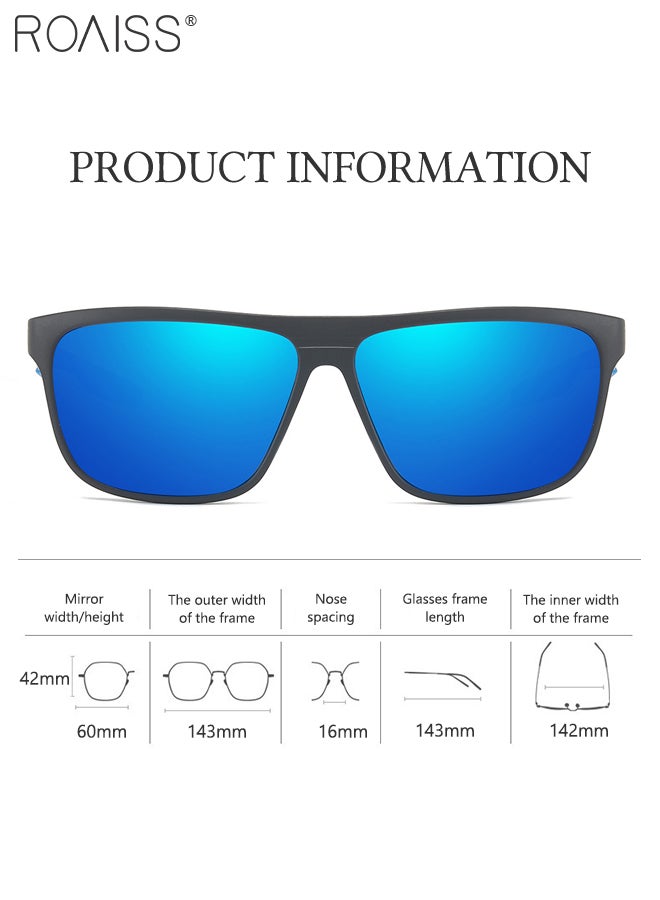 roaiss Fashion Classic Polarized Sunglasses Men Women Outdoor Square Sun Glasses Sports Driving Cycling Anti-glare Goggle Travel Fishing Riding Shades with TR Frame - Image 3