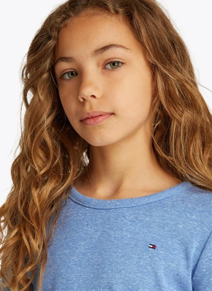 TOMMY HILFIGER Youth Slub Knitted Long Sleeve Top
