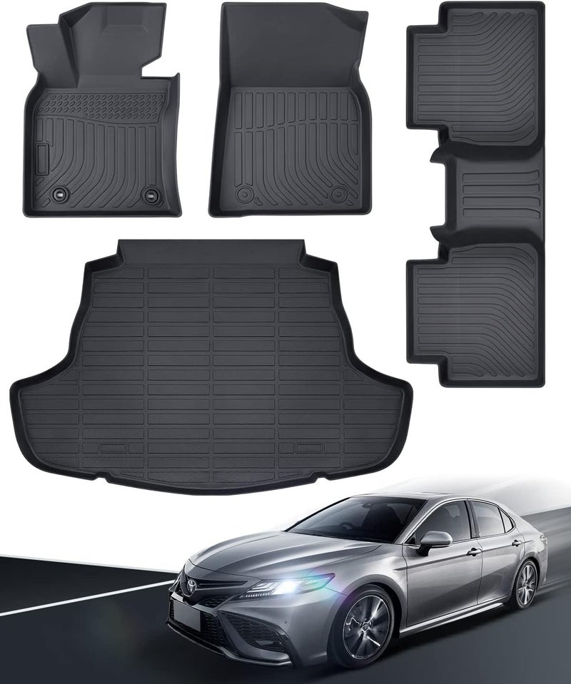 CarQiWireless 2024-2018 Toyota Camry TPE Floor Mats - Image 1