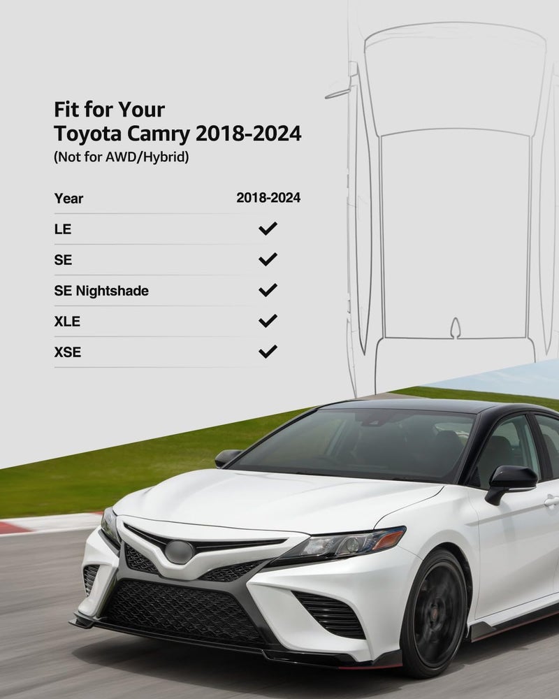 CarQiWireless 2024-2018 Toyota Camry TPE Floor Mats - Image 3