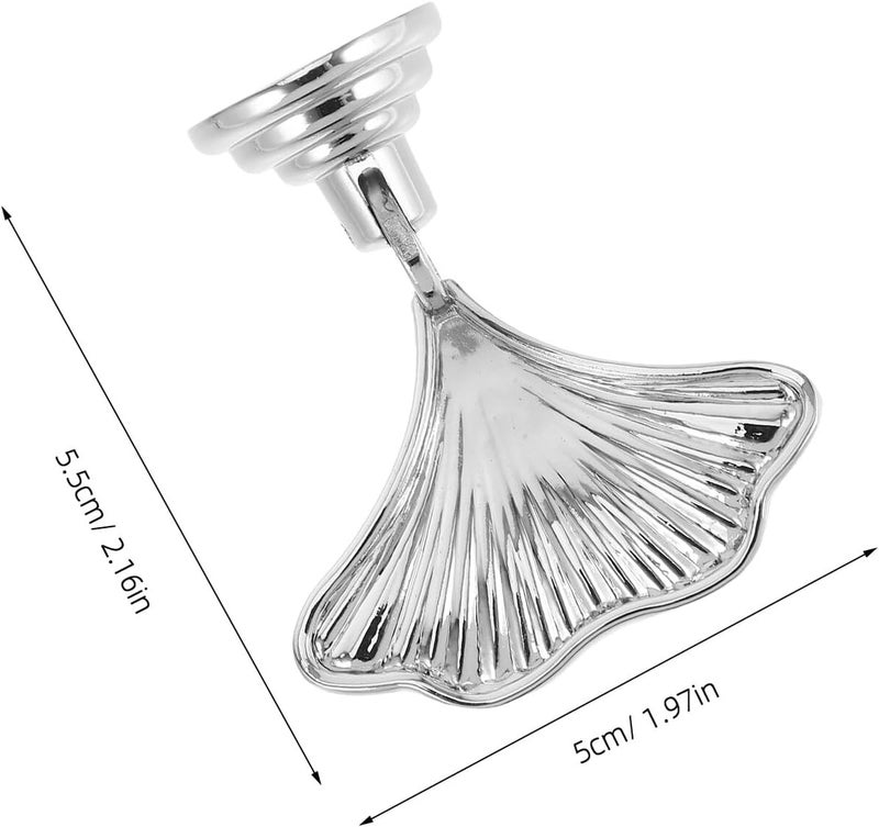 Ginkgo Leaf Pendant Pull Handles 2pcs, Single Hole Zinc Alloy Wardrobe Door Handles, Retro Style Drawer Pulls for Bedroom Cupboard Cabinet Hardware - Image 2