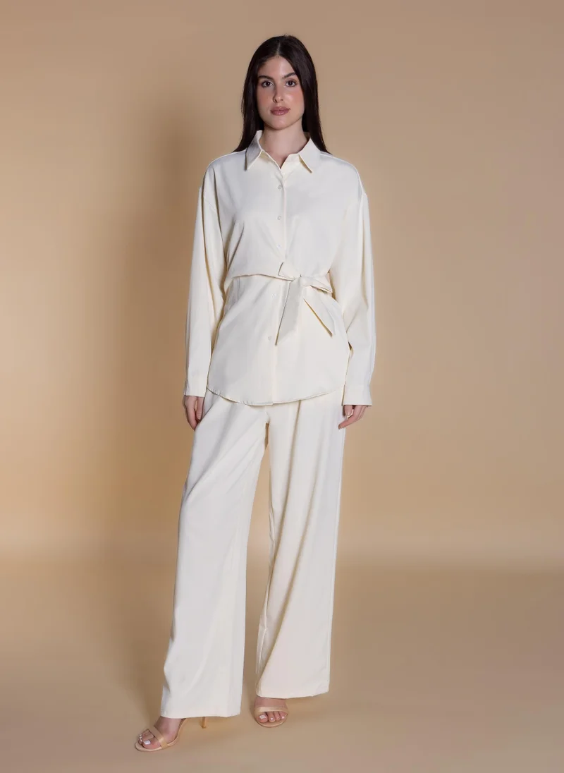 شايبس FRONT-TIE COMFORT SHIRT SET