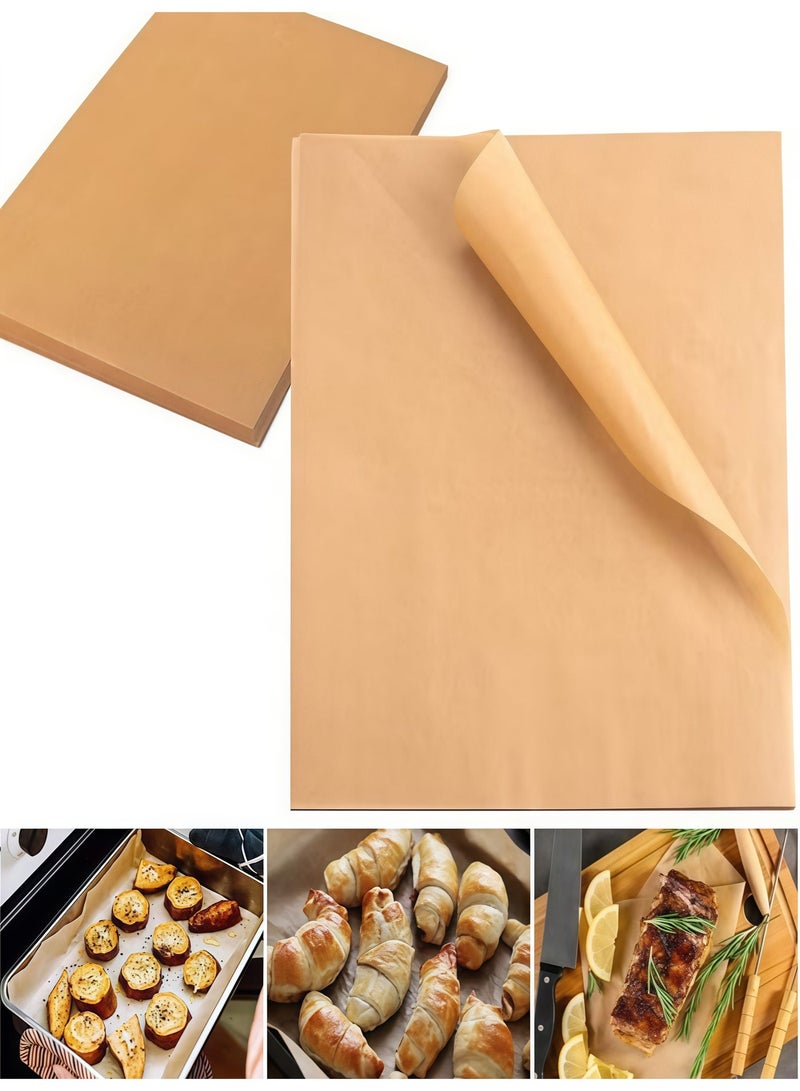 سوكاني 100 ورقة سيليكون زيتية مزدوجة الجوانب مقاومة للحرارة وغير لاصقة، مناسبة لخبز الشواء وفرن الهواء الساخن - Image 1