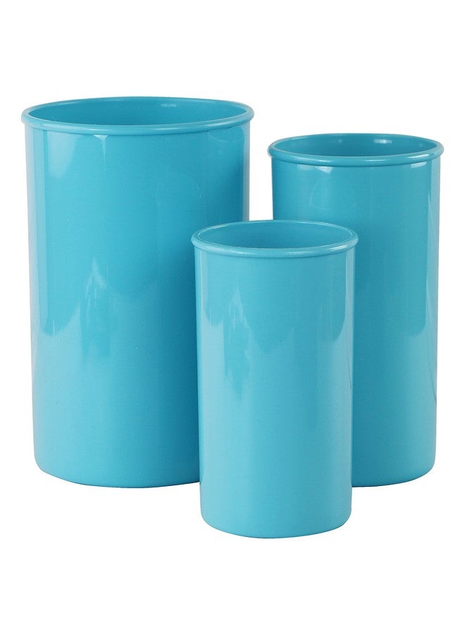 Reston Lloyd Multipurpose Utensil/Crock Holders Organize Wide Variety of Sizes of Utensils & Tools, Includes Extra Large, Large, & Miniature, Turquoise - Image 1