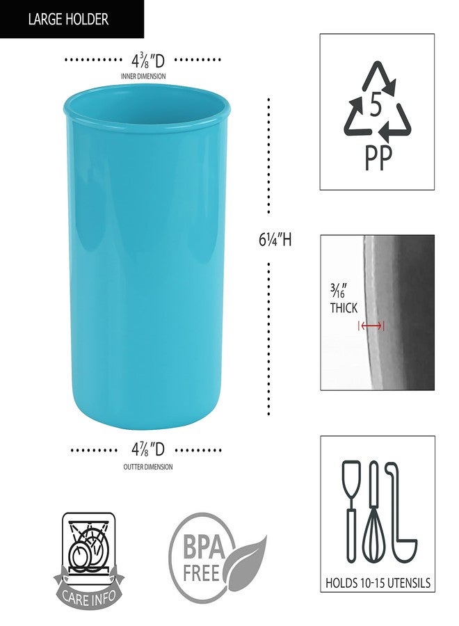 Reston Lloyd Multipurpose Utensil/Crock Holders Organize Wide Variety of Sizes of Utensils & Tools, Includes Extra Large, Large, & Miniature, Turquoise - Image 4