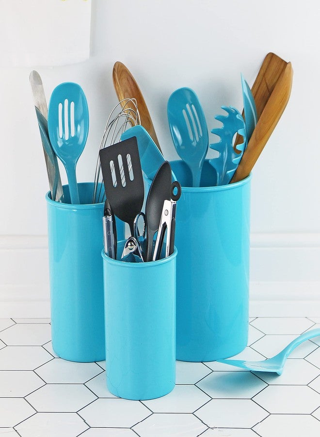Reston Lloyd Multipurpose Utensil/Crock Holders Organize Wide Variety of Sizes of Utensils & Tools, Includes Extra Large, Large, & Miniature, Turquoise - Image 2