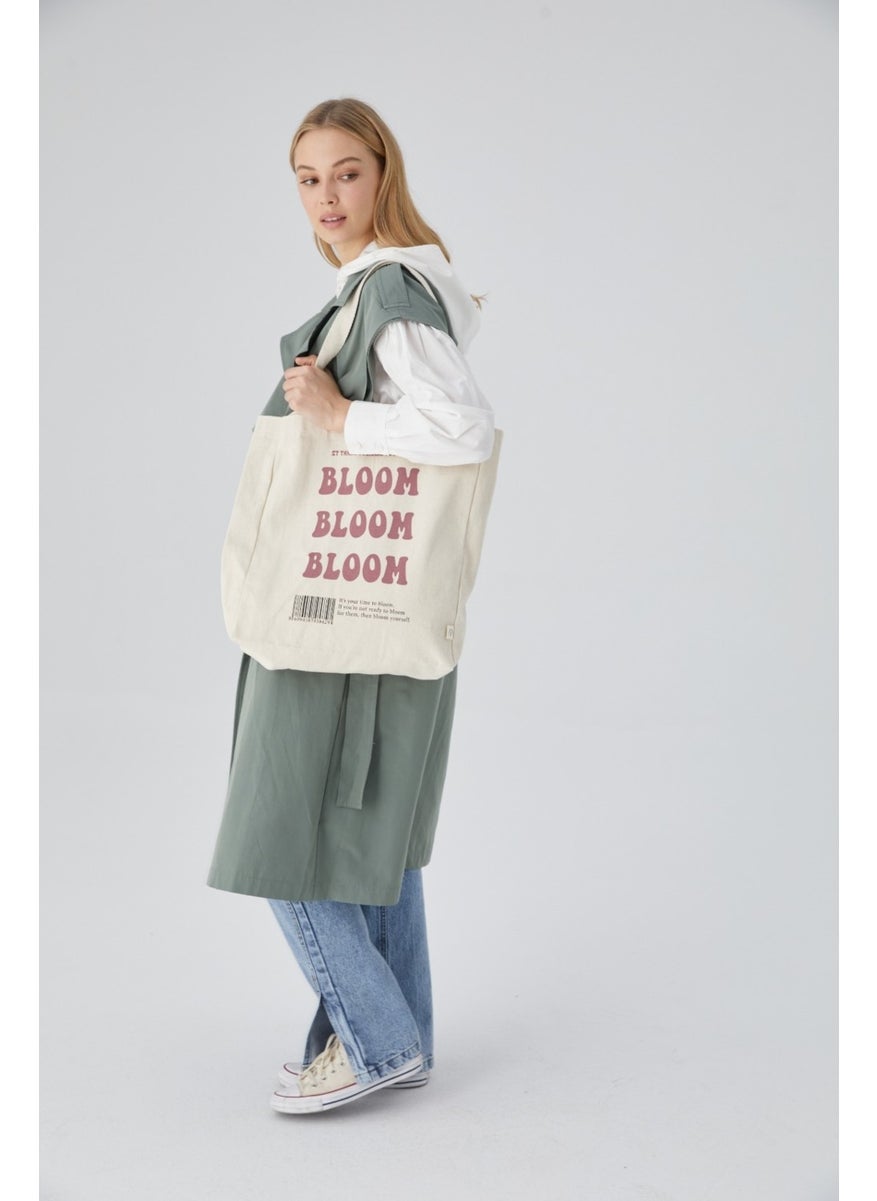 Manuka - Printed Gusseted Cloth Bag Bloom - Image 1