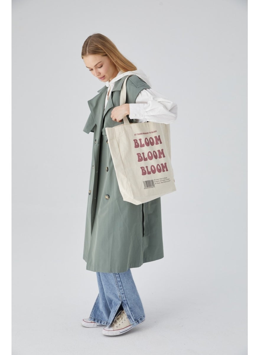 Manuka - Printed Gusseted Cloth Bag Bloom - Image 1