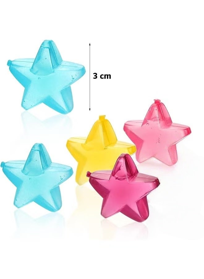 20 Pcs Reusable Plastic Star Ice Molds for Drinks, Colorful Refreezable Non Diluting Ice Cubes, Party Supplies for Boys Girls Kids Adults - Image 2
