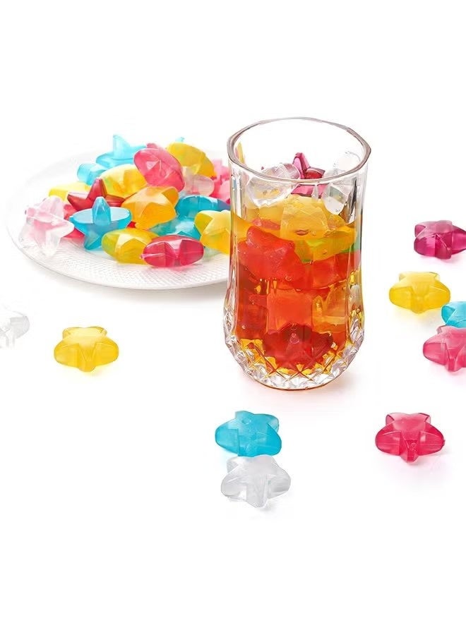 20 Pcs Reusable Plastic Star Ice Molds for Drinks, Colorful Refreezable Non Diluting Ice Cubes, Party Supplies for Boys Girls Kids Adults - Image 5