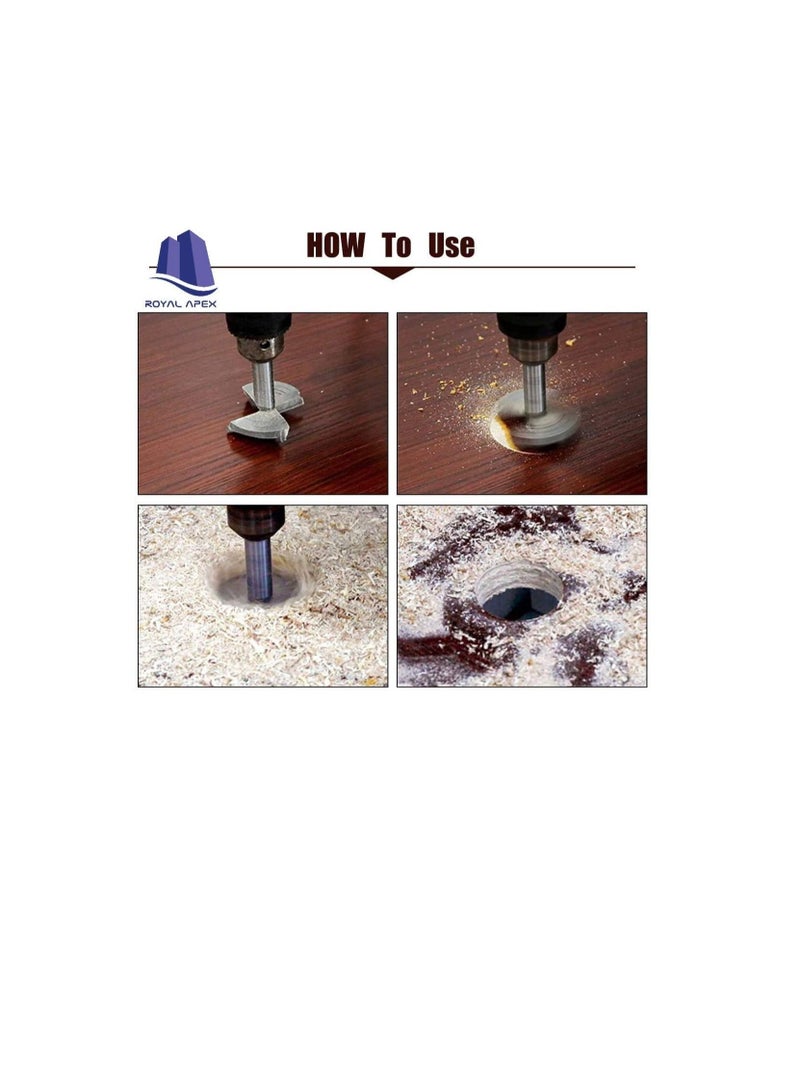 Wood Hole Saw Drill Bit Carbon Steel Woodworking Hole Saw Set Wood Cutter Auger Opener Round Shank Drilling Cutting Tool in Wooden Box Storage (30mm)  - Image 2