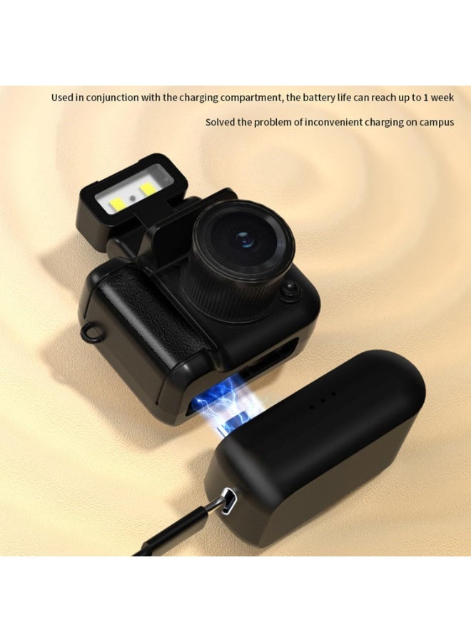 Digital Camera 1080P Retro CCD Mini Cam with 1.44in Screen Indoor Outdoor Sports Portable Vintage Very Small Camcorder Video Cameras Recorder with 32GB Card, Black - Image 5