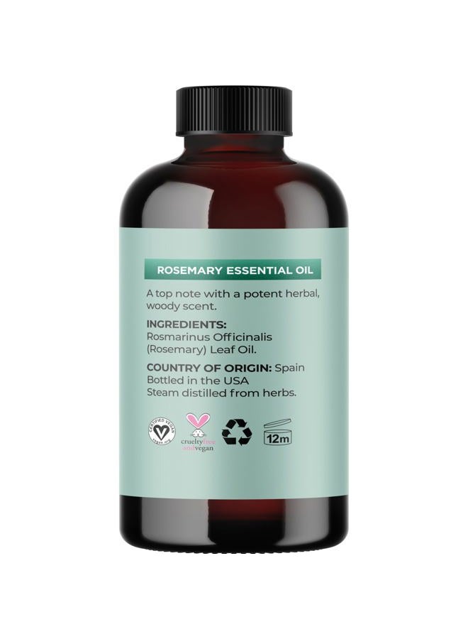 Maple Holistics زيت إكليل الجبل الأساسي النقي مع قطارة - زيت إكليل الجبل غير المخفف للشعر والبشرة والأظافر وزيت عطرية منعشة للناشرات - زيت أساسي لتنظيف فروة الرأس الجافة 4 أونصات - Image 5