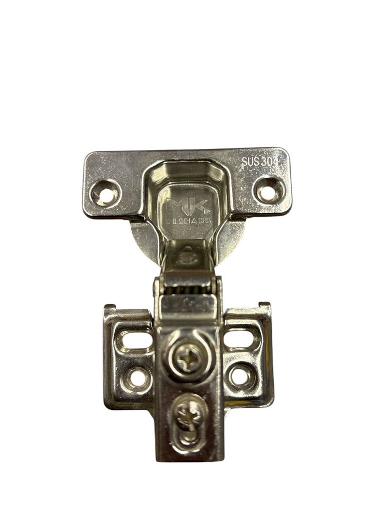 Pack of 2 Adjustable Stainless Steel Kitchen Hinges, Heavy-Duty Cabinet Hinges, Furniture Soft-Closing, Full-Overlay - Image 1