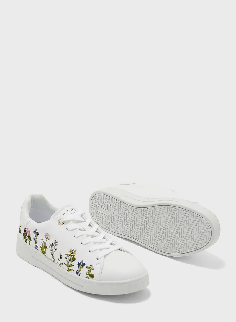 Ted Baker Acea Bouquet Embroidered Cupsole Sneakers