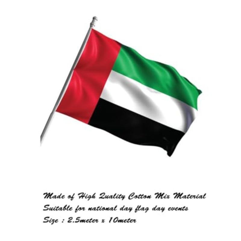 UAE Flag for National Day Flag Day Celebration 1 PCS Home Office Decor Polyester Fabric 90 x 150 cm - Image 3