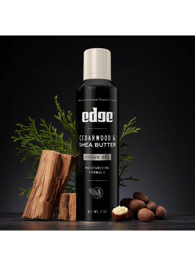 Edge Shave Gel for Men, Cedarwood & Shea Butter, 7oz (3 Pack) - Shaving Gel For Men That Moisturizes, Protects and Soothes To Help Reduce Skin Irritation (Packaging May Vary) - Image 5