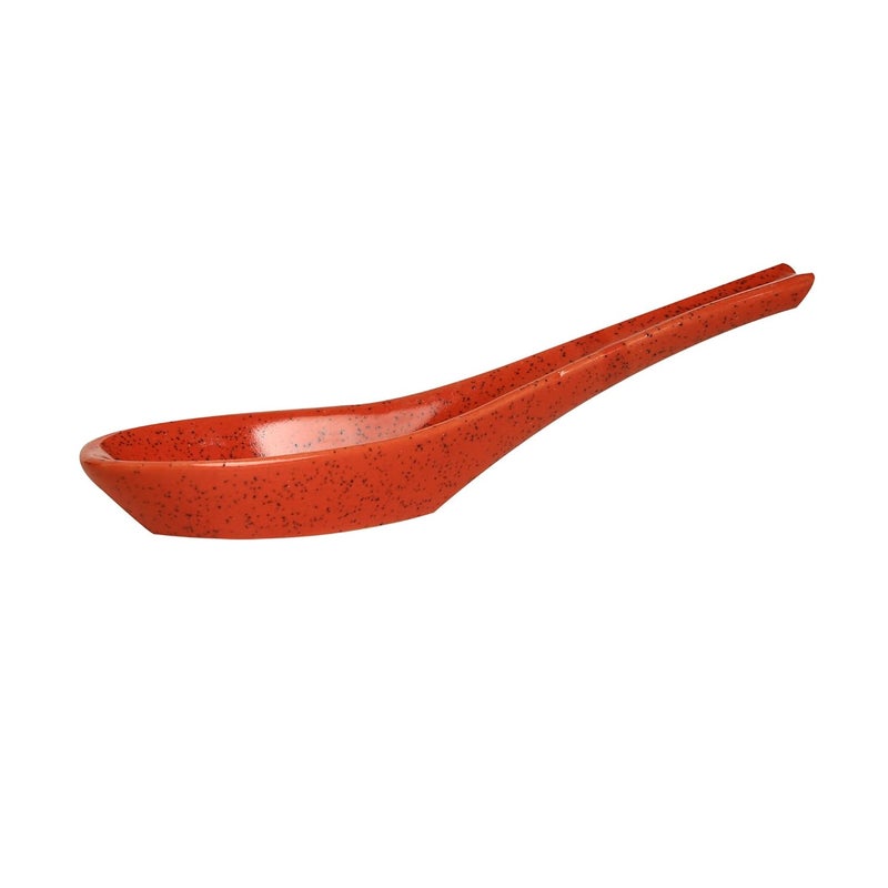 Caffeine Caffeine Ceramic Handmade Red Double Handle Soup Bowls with Spoon Set of 2 - Image 3