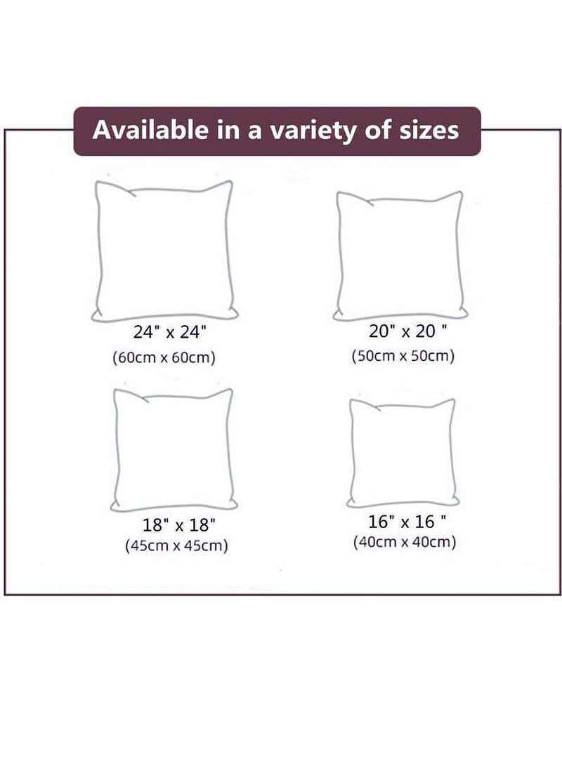 Riara Cushion Cover 60 X 60 Cm DecorativeThrow Pillow Case for Couch Garden Bed Room Living Room Office Sofa Outdoor Farmhouse Set of 2  - Image 4