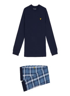 Lyle and Scott Long Sleeve Tee and Check Bottoms Lounge Set