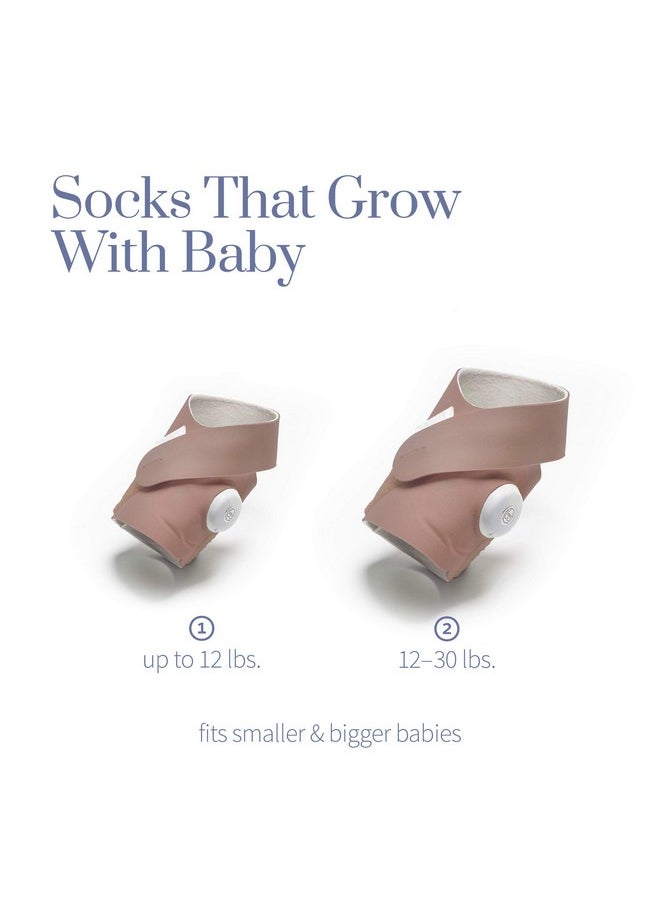 Owlet Accessory Fabric Sock For Dream Sock Baby Monitor Fits Babies 0 To 18 Months Dusty Rose (Sensor And Base Station Not Included)  - Image 3